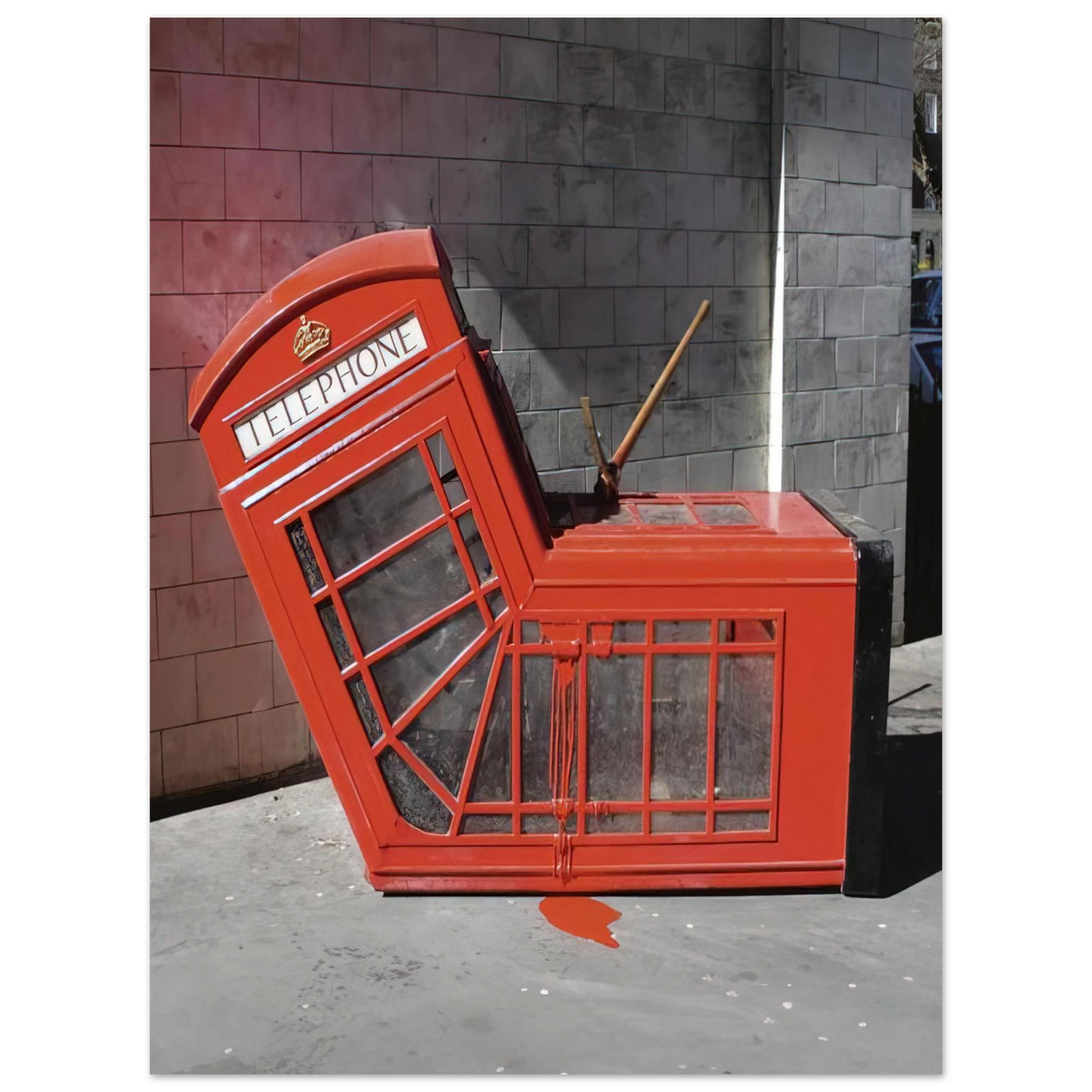 Banksy - VANDALISED PHONE BOX 2005 Fine Art Poster