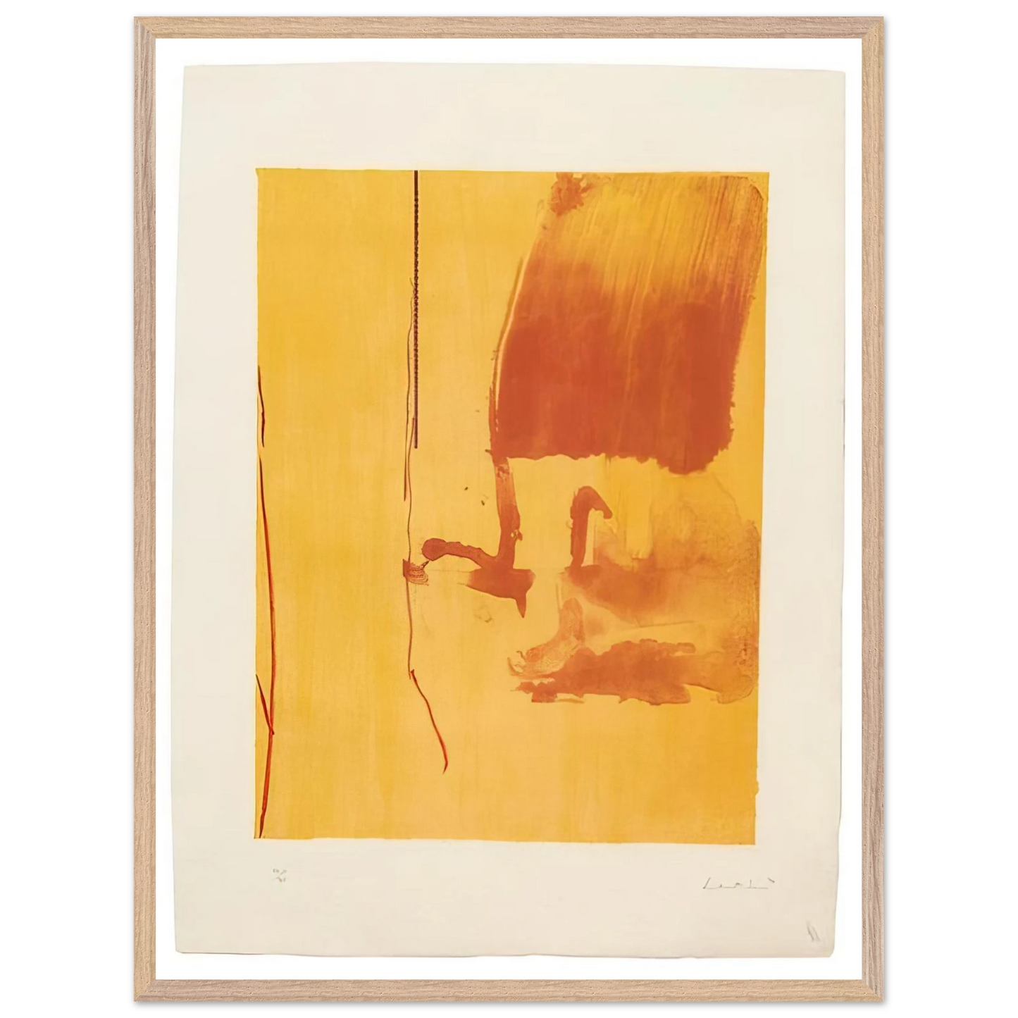 Helen Frankenthaler - Harvest - 1976 Wall art - 30x45 cm / 12x18 inches - Premium Wooden Framed Poster With Fine Art Paper-canvas - White frame