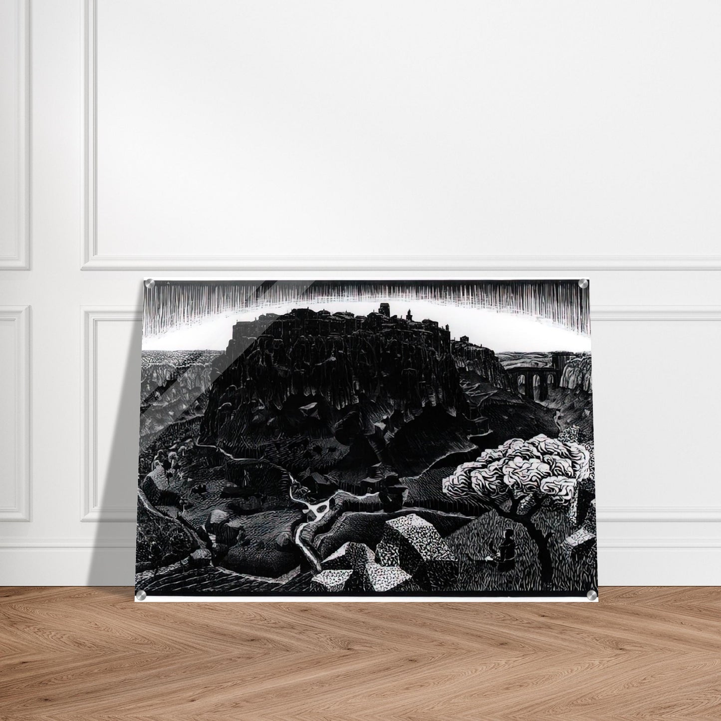 VITORCHIANO NEL CIMINO - MC Escher Acrylic Print - 70x100 cm / 28x40″ inches | Maurits Cornelis Escher Prints