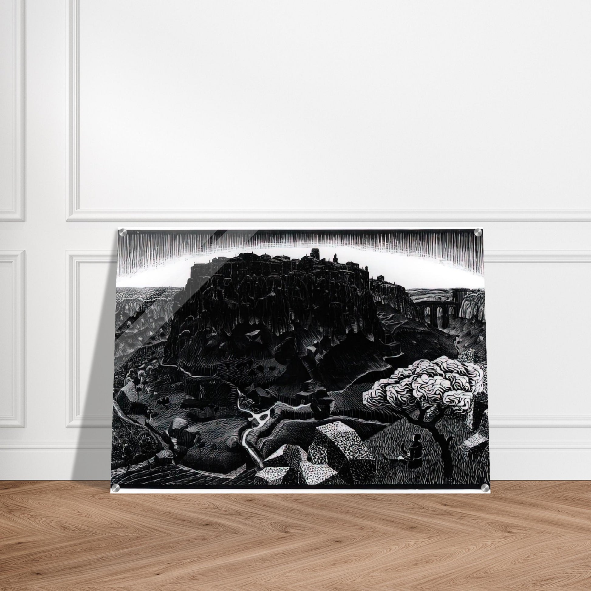 VITORCHIANO NEL CIMINO - MC Escher Acrylic Print - 70x100 cm / 28x40″ inches | Maurits Cornelis Escher Prints
