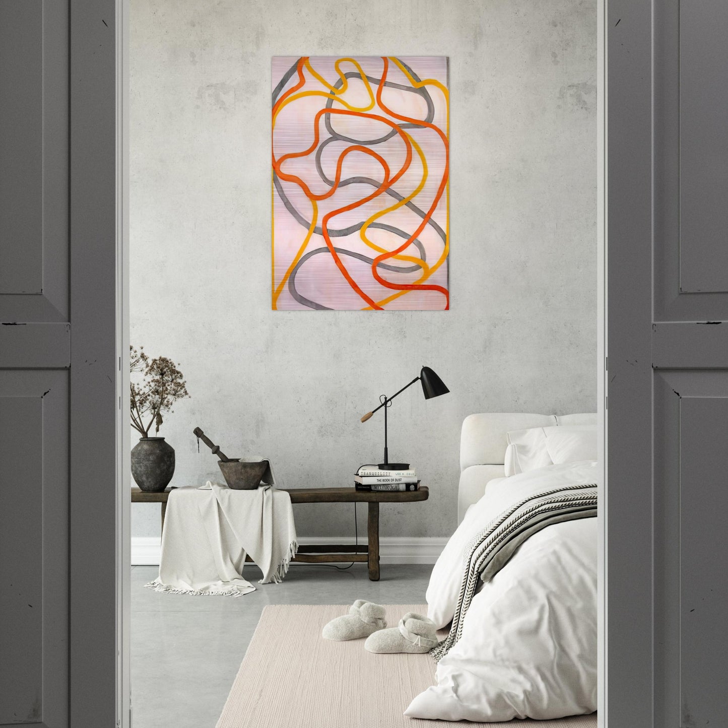 Attendant 5 - 1999 - Brice Marden Brushed Aluminum Print - 70x100 cm / 28x40 inches | Brice Marden Aluminum Print | Brice Marden Prints