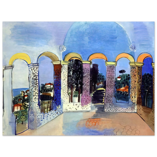 Raoul Dufy - ARCADES AT VALLAURIS 1927  75x100 cm / 30x40inches Fine Art Poster