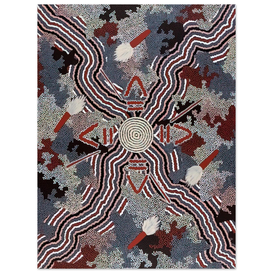 Clifford Possum Tjapaltjarri - Untitled - 1997  75x100 cm / 30x40inches Fine Art Poster