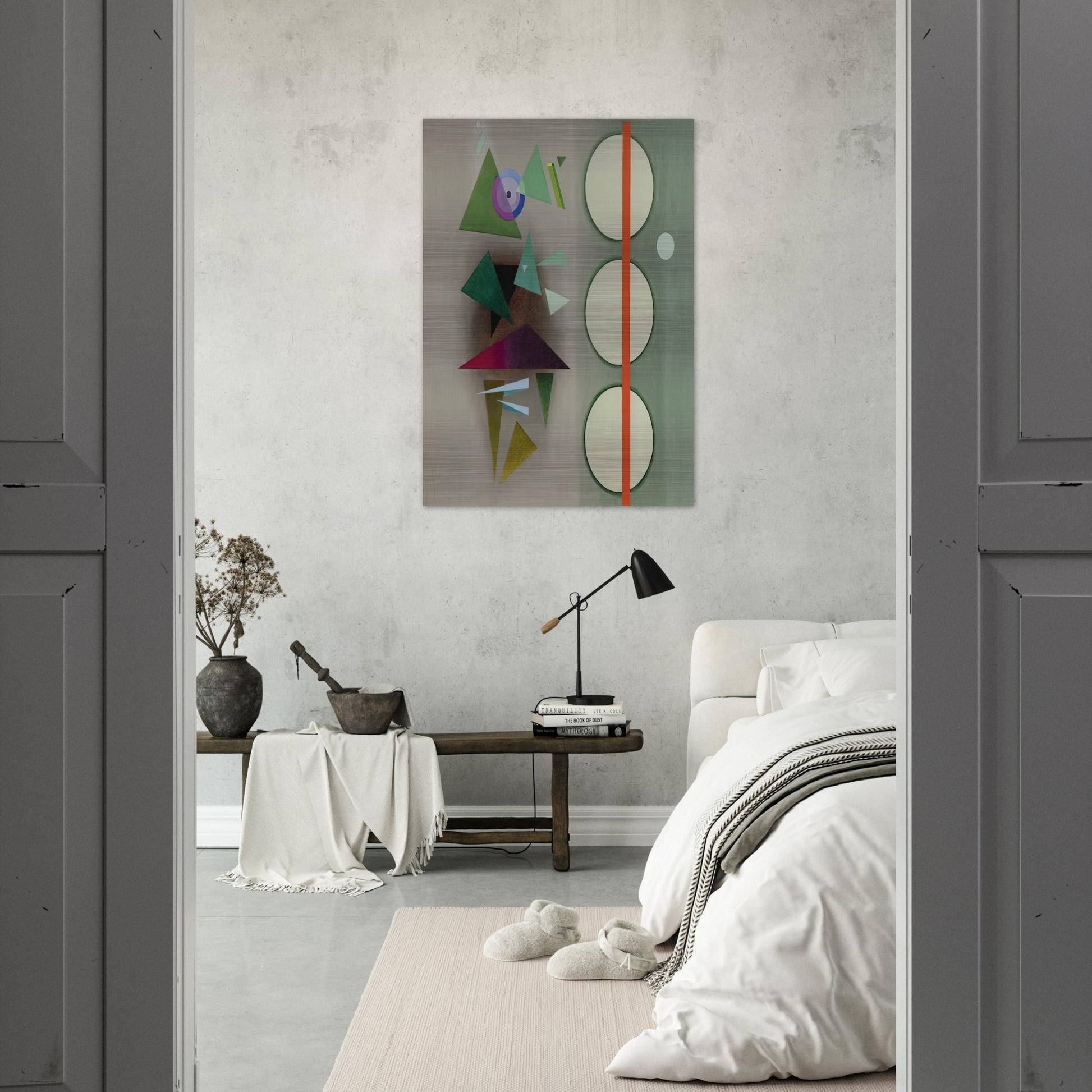 RED STAFF 1937 - Rudolf Bauer Brushed Aluminum Print - 70x100 cm / 28x40 inches | Rudolf Bauer Aluminum Print | Rudolf Bauer Prints