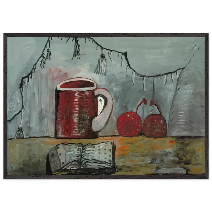 Wall artCURTAIN - Philip Guston 70x100 cm / 28x40 inches Framed Art Print – Black Wooden Frame