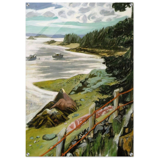 RED CABLES 1940 - Fairfield Porter Acrylic Print - 70x100 cm / 28x40″ inches