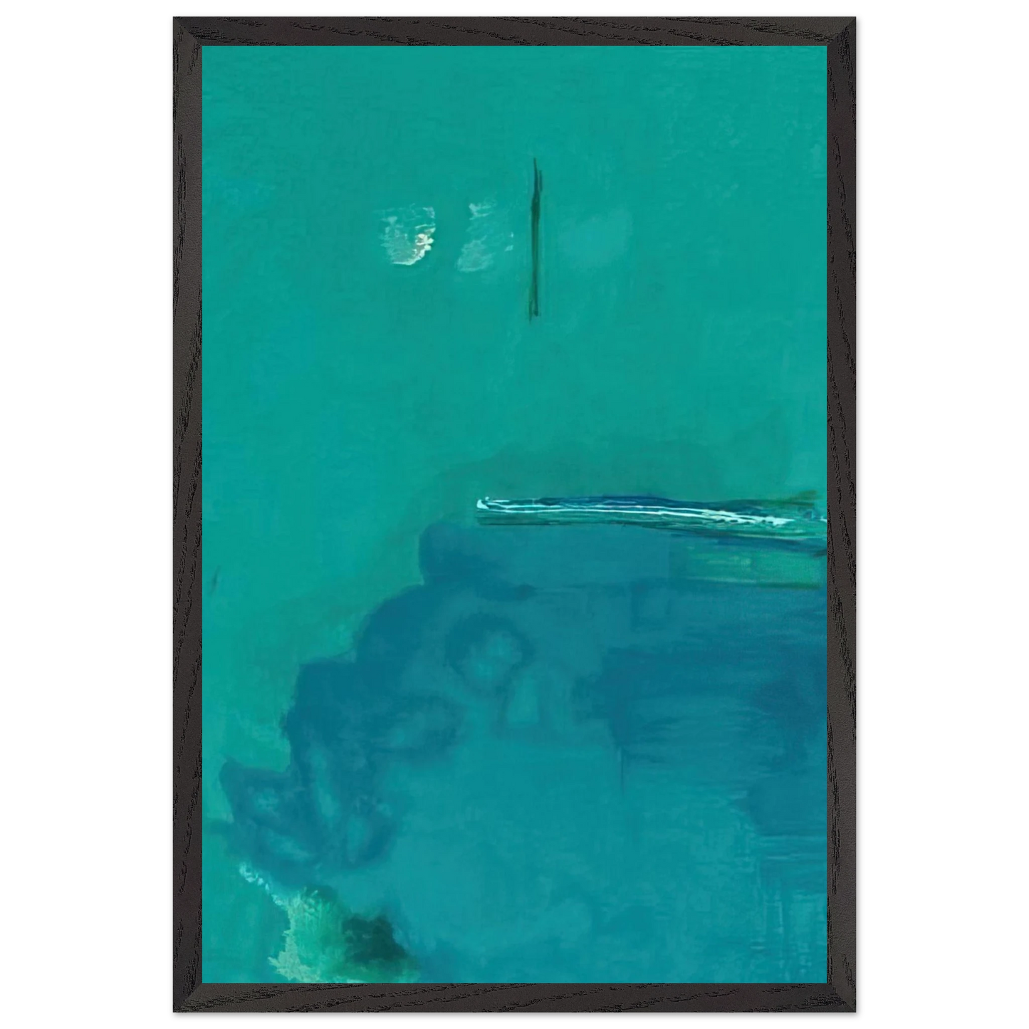 Helen Frankenthaler - Contentment Island - 2004 Wall art - 30x40 cm / 12x16 inches - Premium Wooden Framed Poster With Fine Art Paper-canvas - Black frame