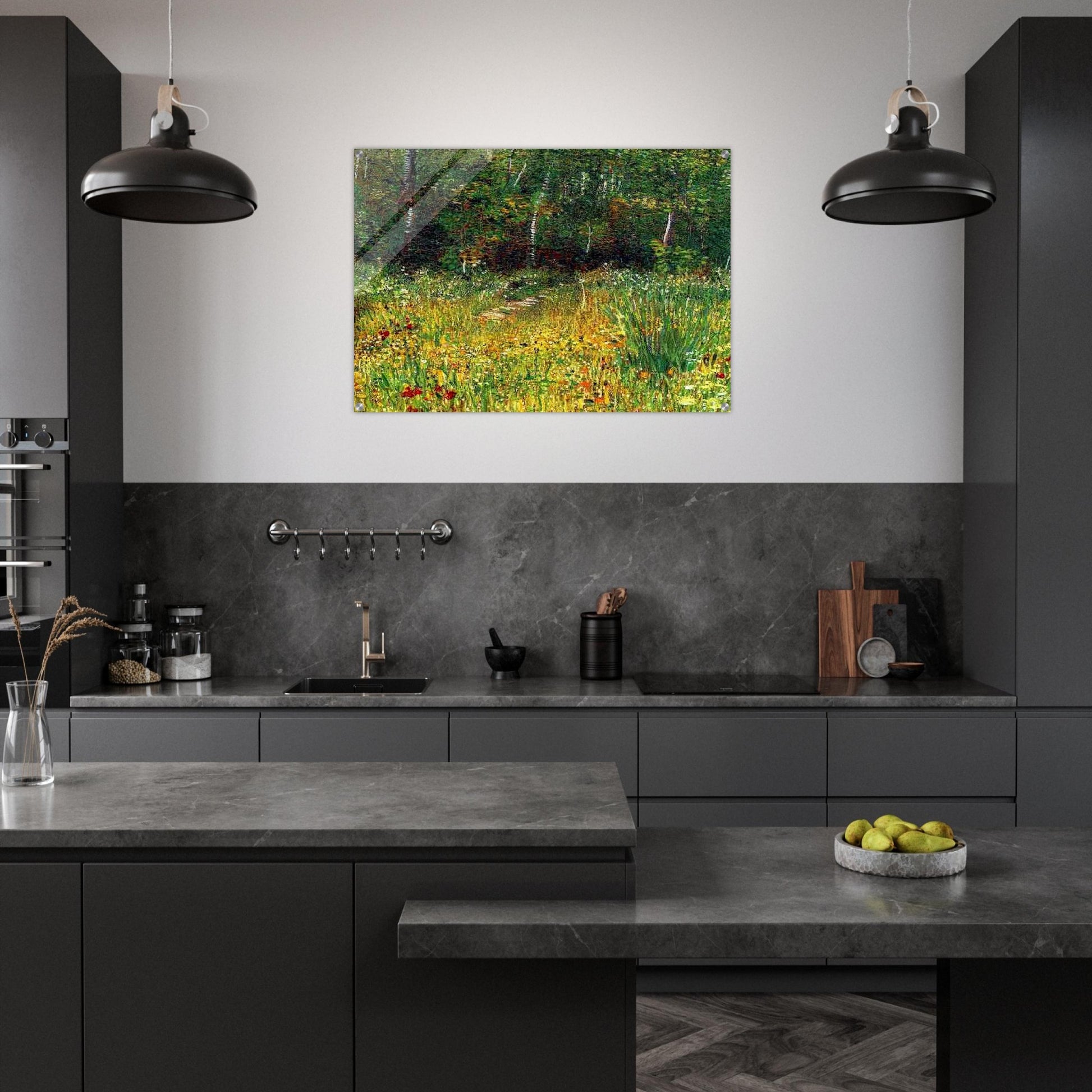 Park at Asnieres in Spring - Vincent van Gogh Acrylic Print - 70x100 cm / 28x40″ inches