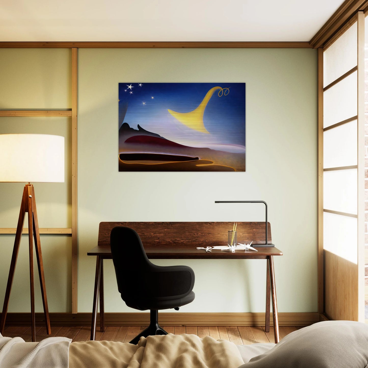 Awakening Memory of Father - 1943 - Agnes Lawrence Pelton Brushed Aluminum Print - 70x100 cm / 28x40 inches | Agnes Lawrence Pelton Aluminum Print | Agnes Lawrence Pelton Prints
