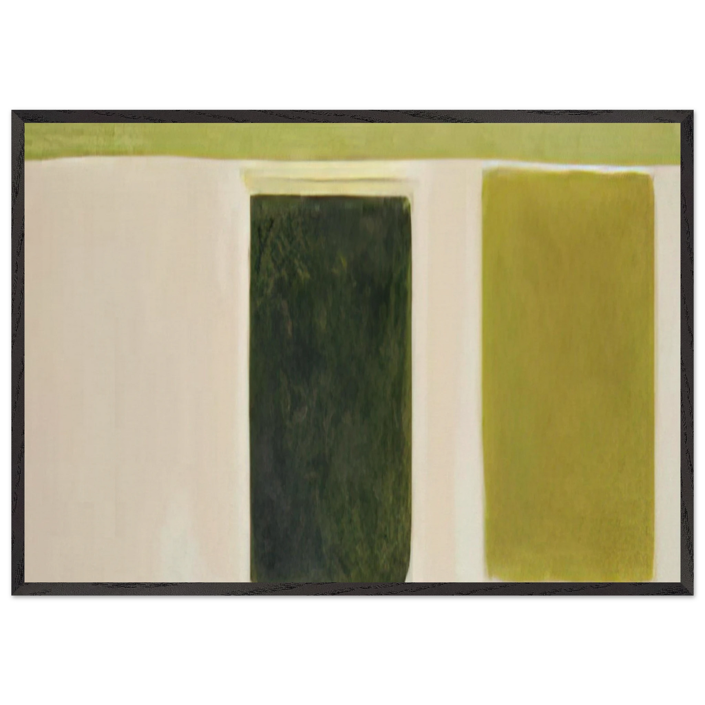 Double Green Sun-Box - 1967 - Theodoros Stamos 70x100 cm / 28x40 inches Framed Art Print – Black Wooden Frame