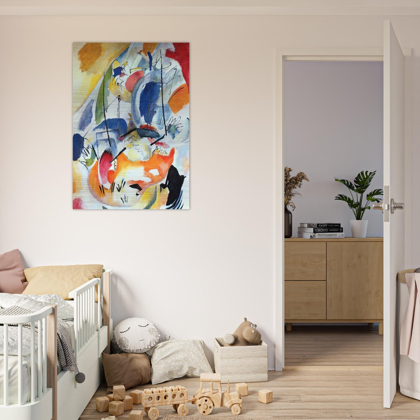 IMPROVISATION 31 SEA BATTLE 1913 - Wassily Kandinsky Brushed Aluminum Print - 70x100 cm / 28x40 inches | Wassily Kandinsky Aluminum Print | Wassily Kandinsky Prints