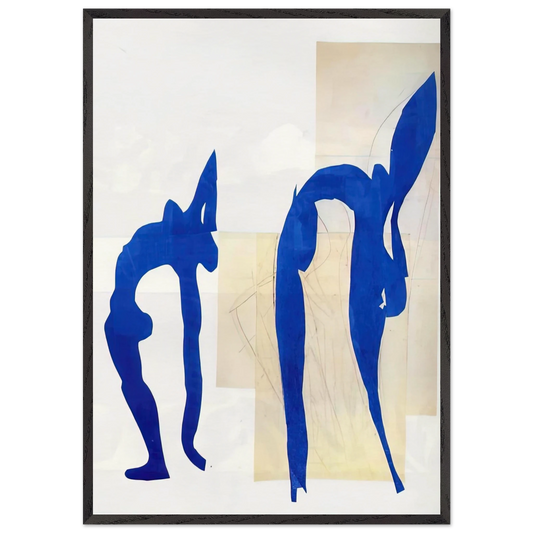 BLUE NUDES - Henri Matisse 70x100 cm / 28x40 inches Framed Art Print – Black Wooden Frame