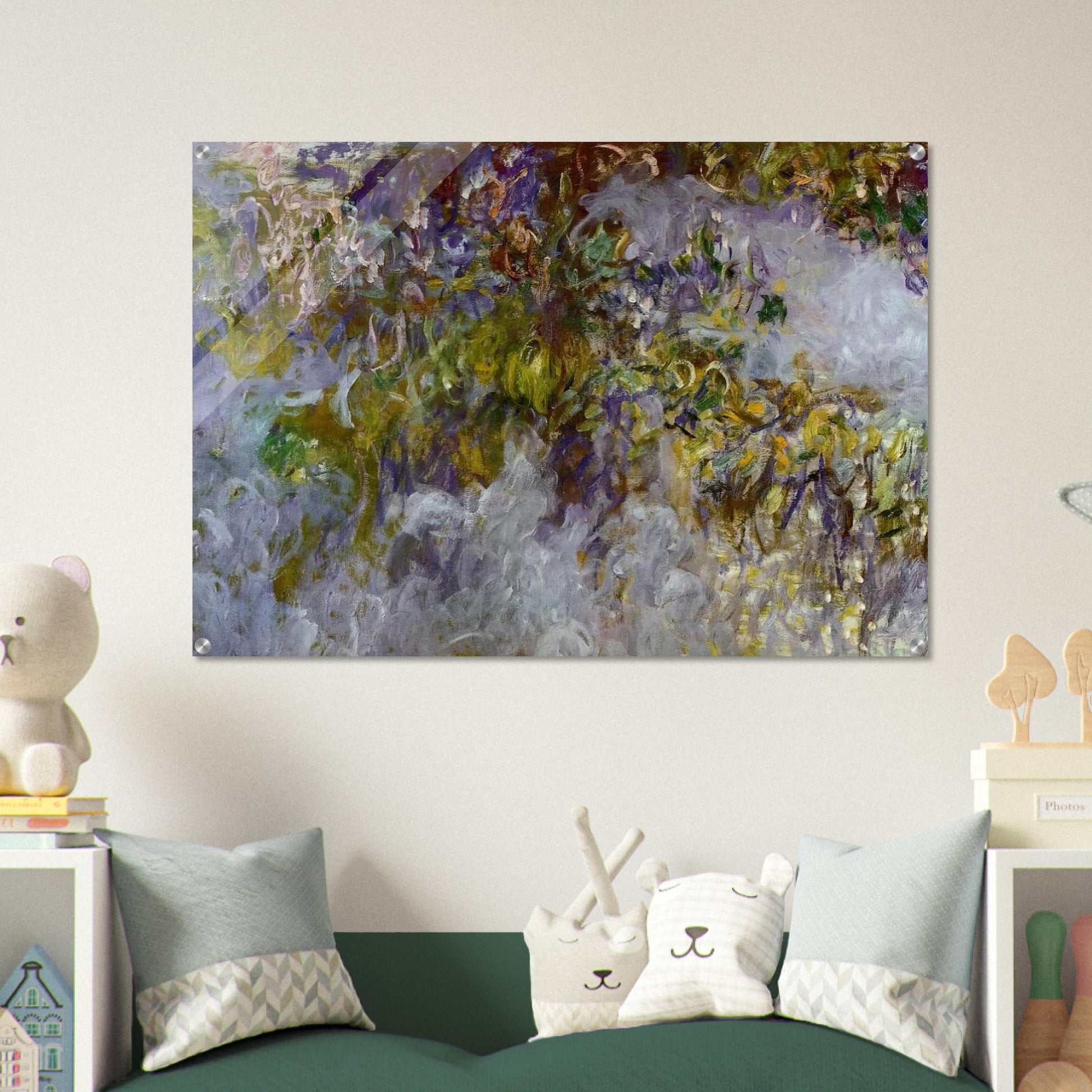 Wisteria left half - claude monet Acrylic Print - 70x100 cm / 28x40″ inches | claude monet Wall Art | claude monet Prints