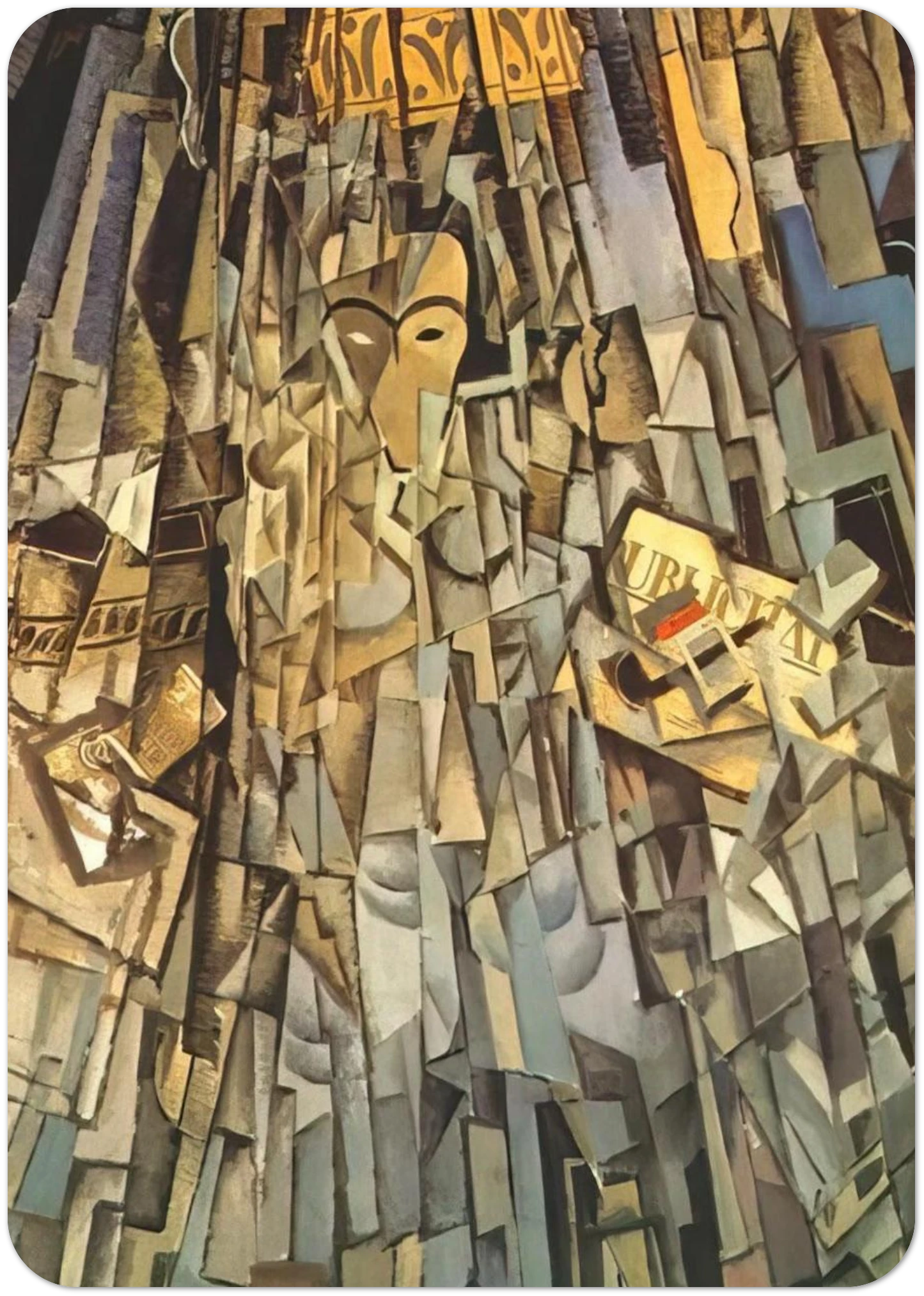 CUBIST SELF PORTRAIT By Salvador Dali Pack of 10 Post Cards | Salvador Dali Post Cards | A6 (10.5 x 14.8 cm) - 4.1 x 5.8 inches