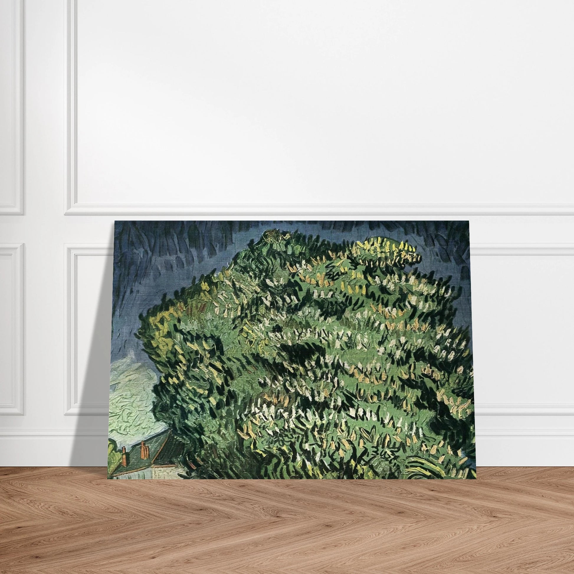 Chestnut Trees in Blossom - Vincent van Gogh Brushed Aluminum Print - 70x100 cm / 28x40 inches | Vincent van Gogh Aluminum Print | Vincent van Gogh Prints