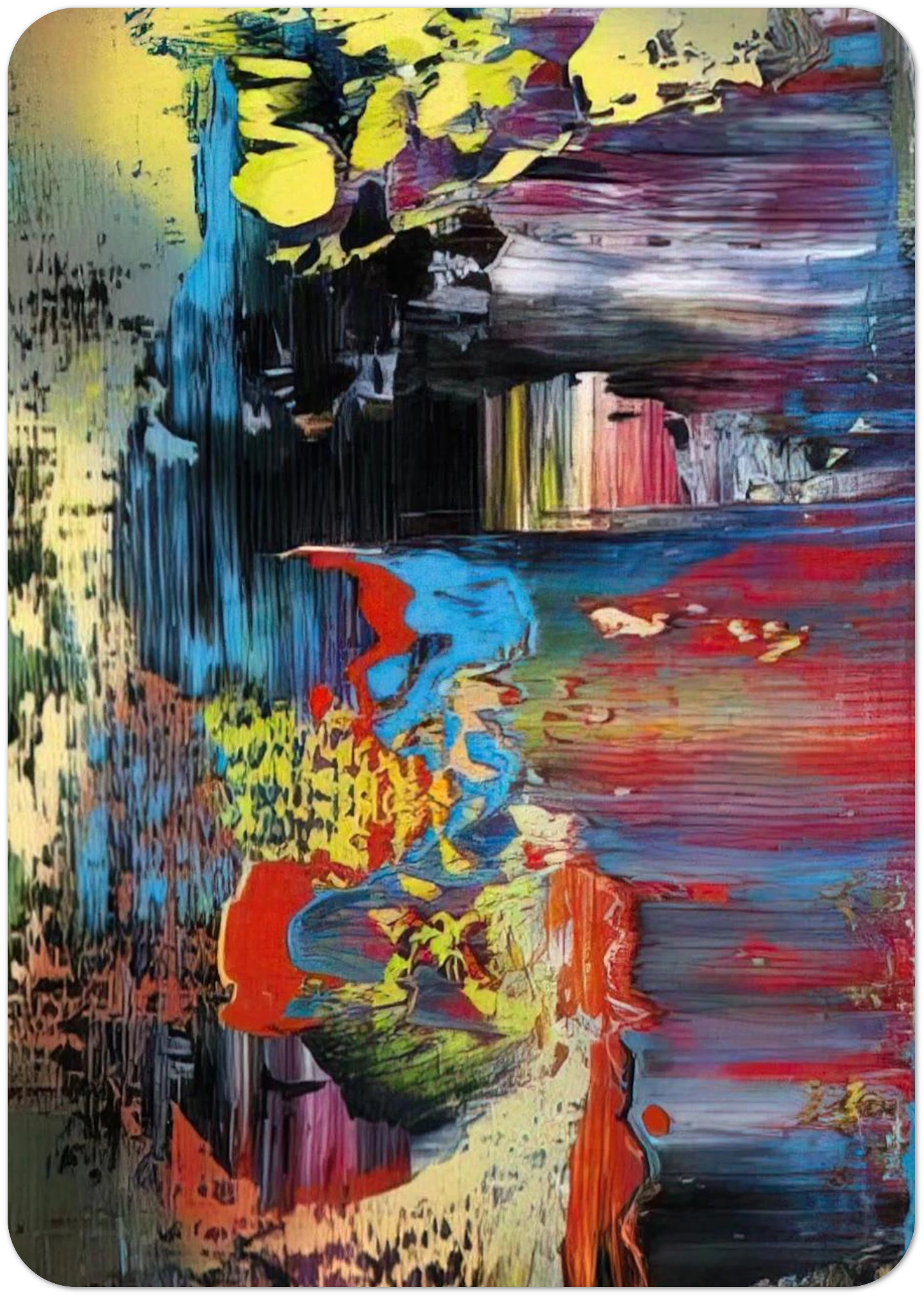 ABSTRACT PICTURE 1 By Gerhard Richter Pack of 10 Post Cards | Gerhard Richter Post Cards | A6 (10.5 x 14.8 cm) - 4.1 x 5.8 inches