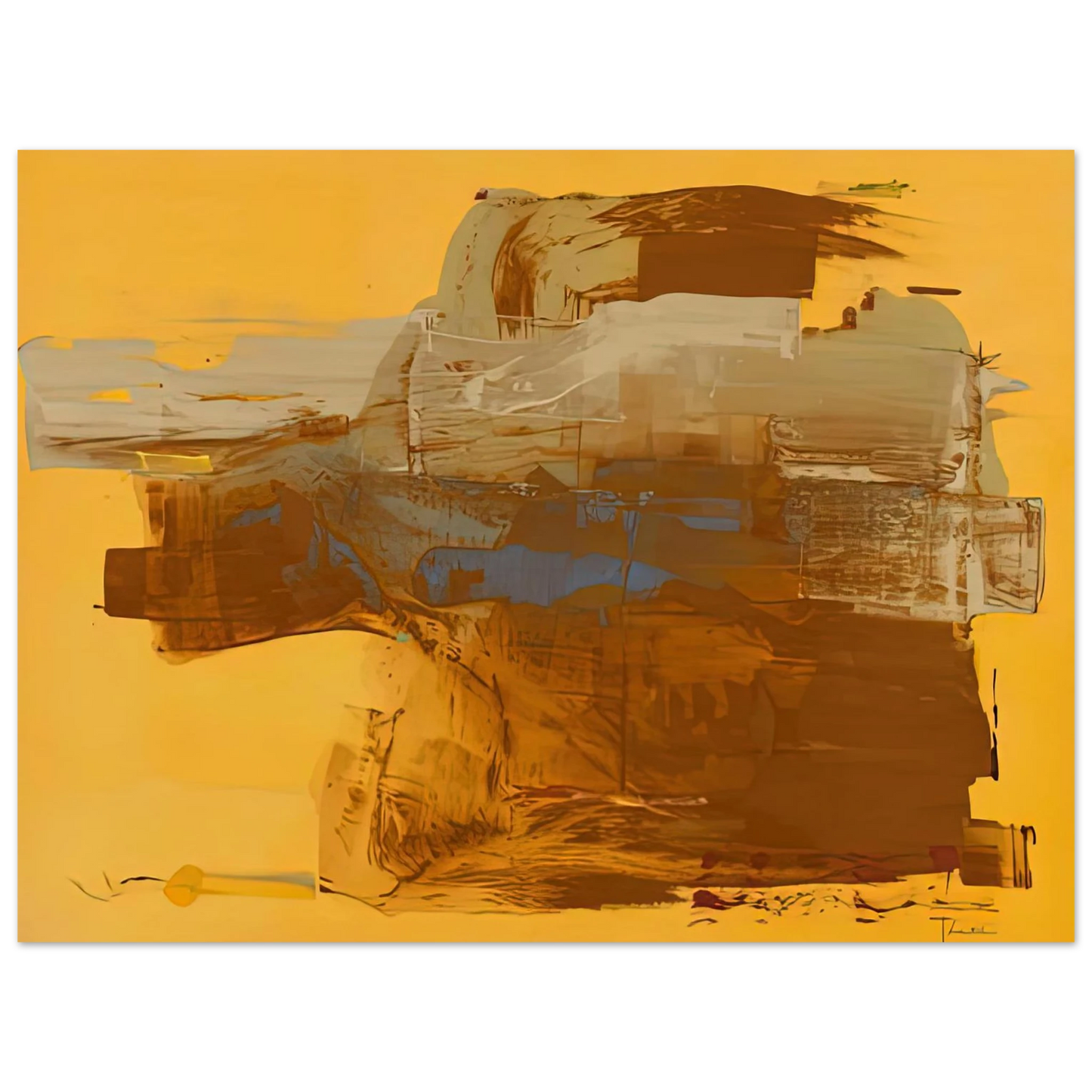 Helen Frankenthaler - Mineral Kingdom, 1976- Wall Art - 21x29.7 cm / 8x12" - Fine Art Poster-canvas - -
