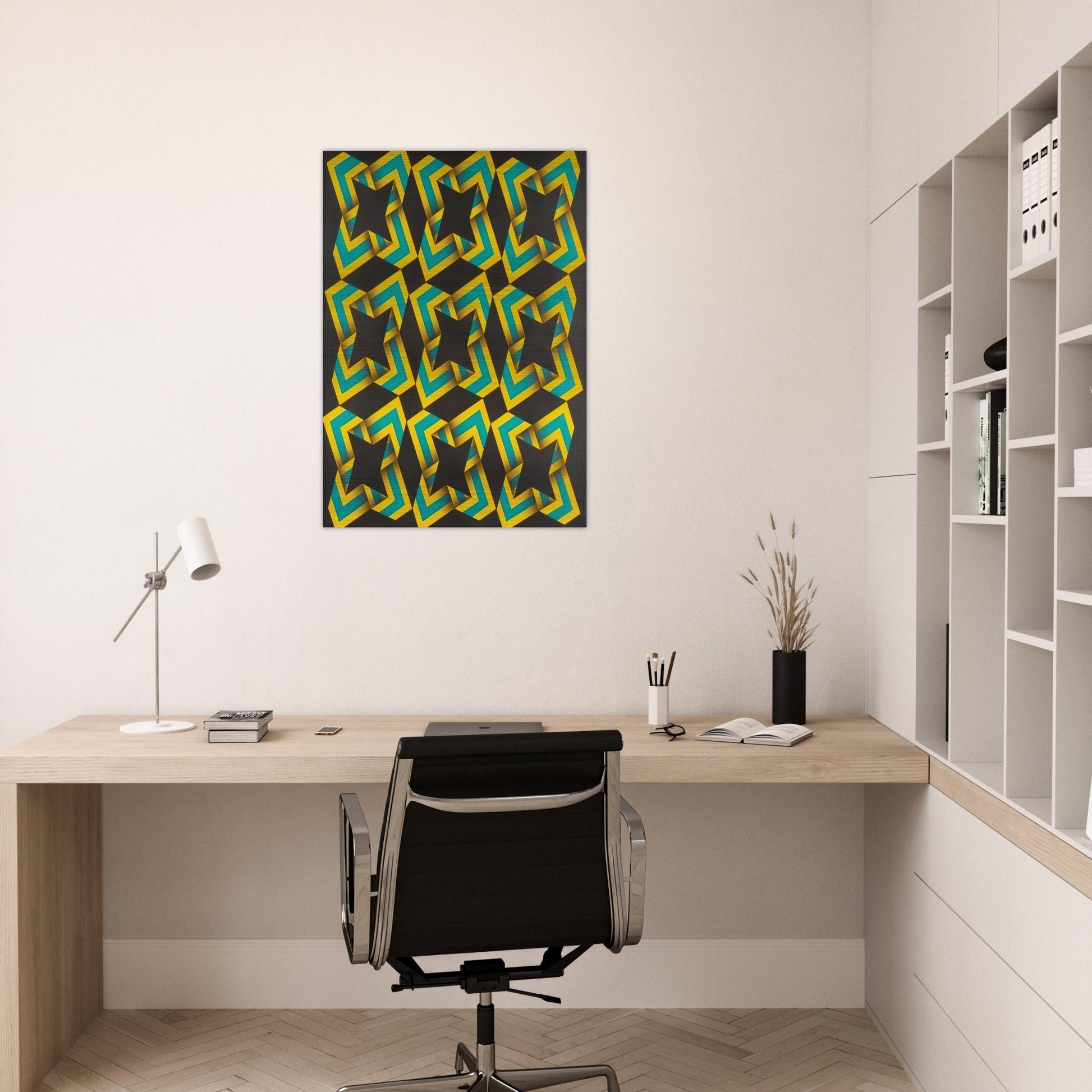 9-Soles - 1967 - Omar Rayo Brushed Aluminum Print - 70x100 cm / 28x40 inches | Omar Rayo Aluminum Print | Omar Rayo Prints