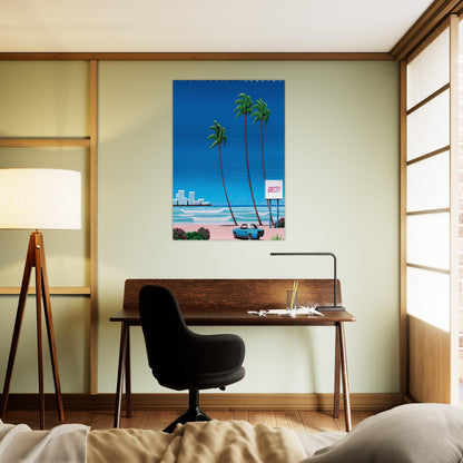 Light Mellow Sealine - Hiroshi Nagai Brushed Aluminum Print - 70x100 cm / 28x40 inches | Hiroshi Nagai Aluminum Print | Hiroshi Nagai Prints