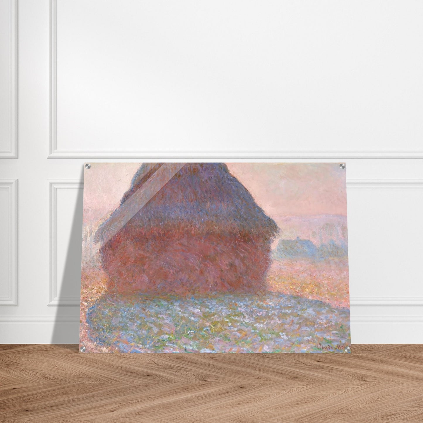 Grainstack in Sunshine - claude monet Acrylic Print - 70x100 cm / 28x40″ inches | claude monet Wall Art | claude monet Prints