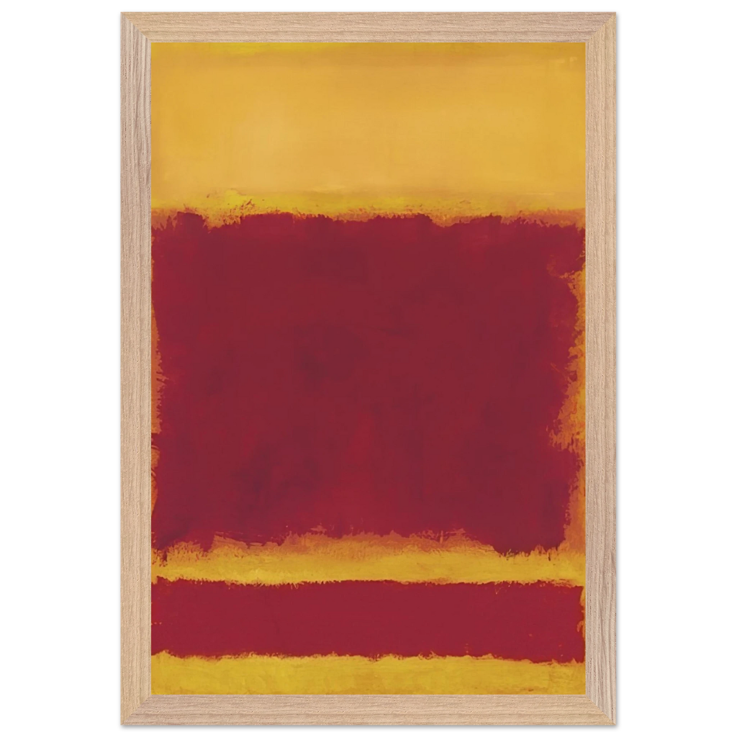 Mark Rothko - Composition - 1958 Wall Art - 60x80 cm / 24x32 inches - Premium Wooden Framed Poster With Fine Art Paper-canvas - White frame