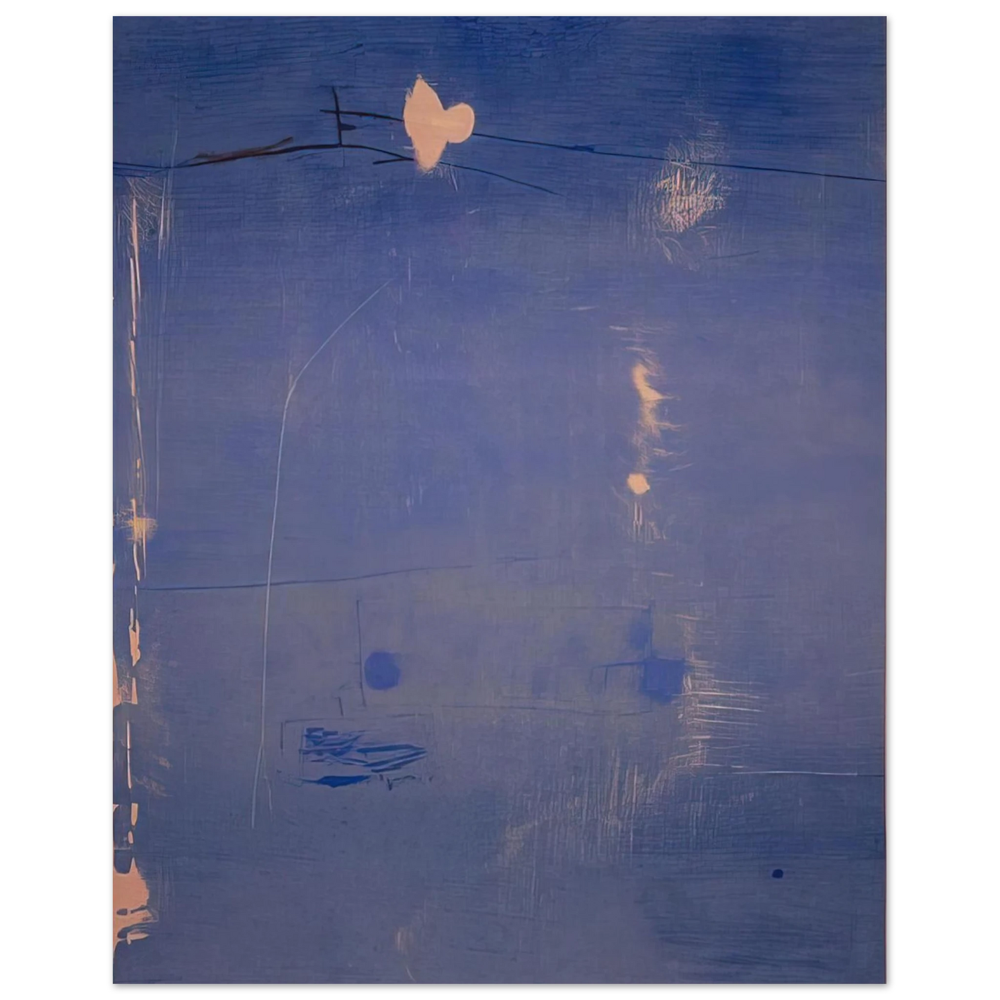 Helen Frankenthaler - Cameo - 1980 Wall art - 45x60 cm / 18x24 inches - Premium Wooden Framed Poster With Fine Art Paper-canvas - Wood frame