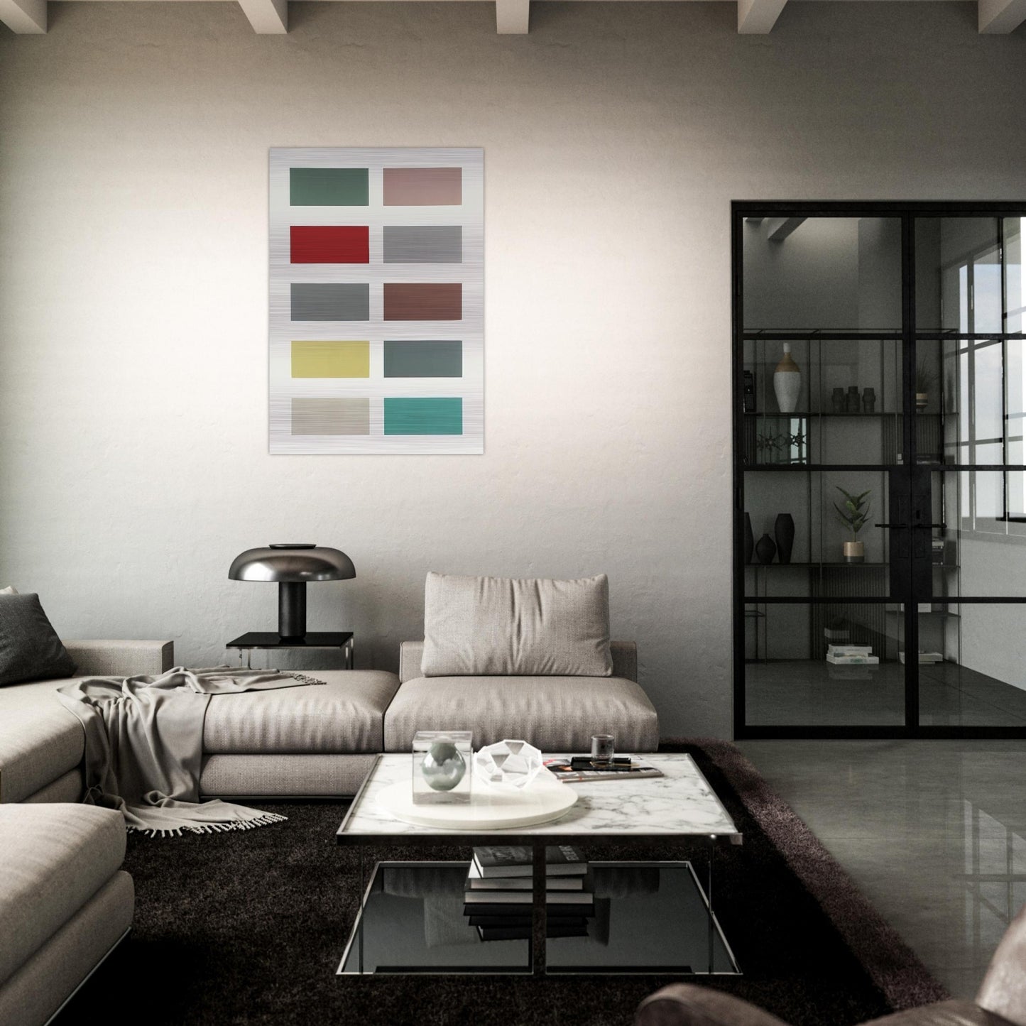 TEN COLOURS 1966 - Gerhard Richter Brushed Aluminum Print - 70x100 cm / 28x40 inches | Gerhard Richter Aluminum Print | Gerhard Richter Prints