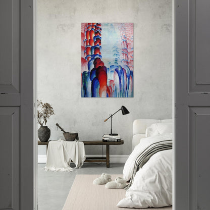 Hindu Motif, or Graduated Red - Frantisek Kupka Brushed Aluminum Print - 70x100 cm / 28x40 inches | Frantisek Kupka Aluminum Print | Frantisek Kupka Prints