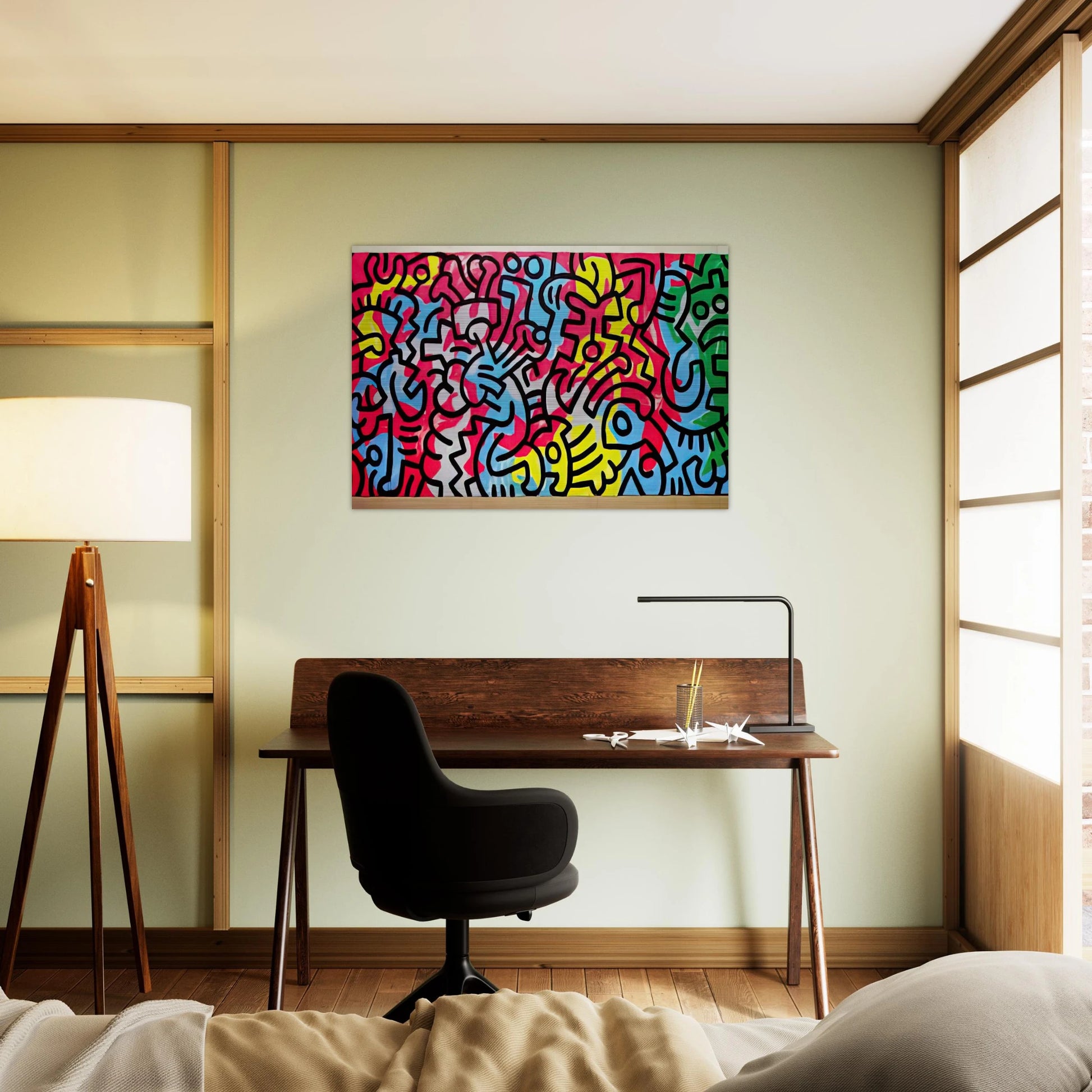 UNTITLED 1987 - Keith Haring Brushed Aluminum Print - 70x100 cm / 28x40 inches | Keith Haring Aluminum Print | Keith Haring Prints