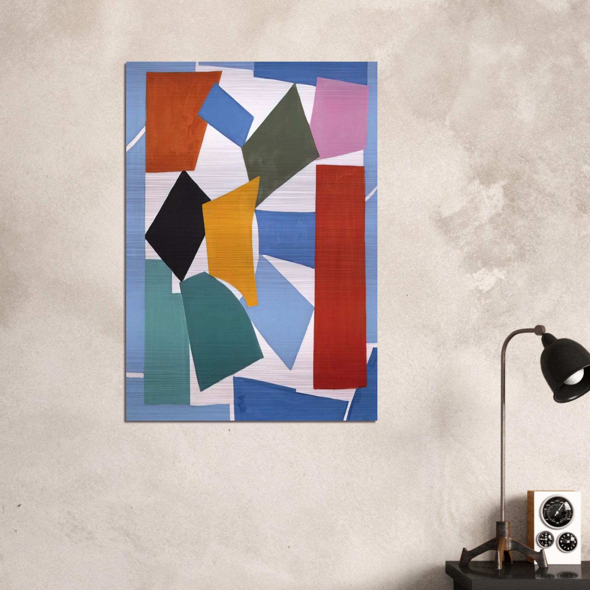 WATUSI HARD EDGE 1963 - Alma Woodsey Thomas Brushed Aluminum Print - 70x100 cm / 28x40 inches | Alma Woodsey Thomas Aluminum Print | Alma Woodsey Thomas Prints
