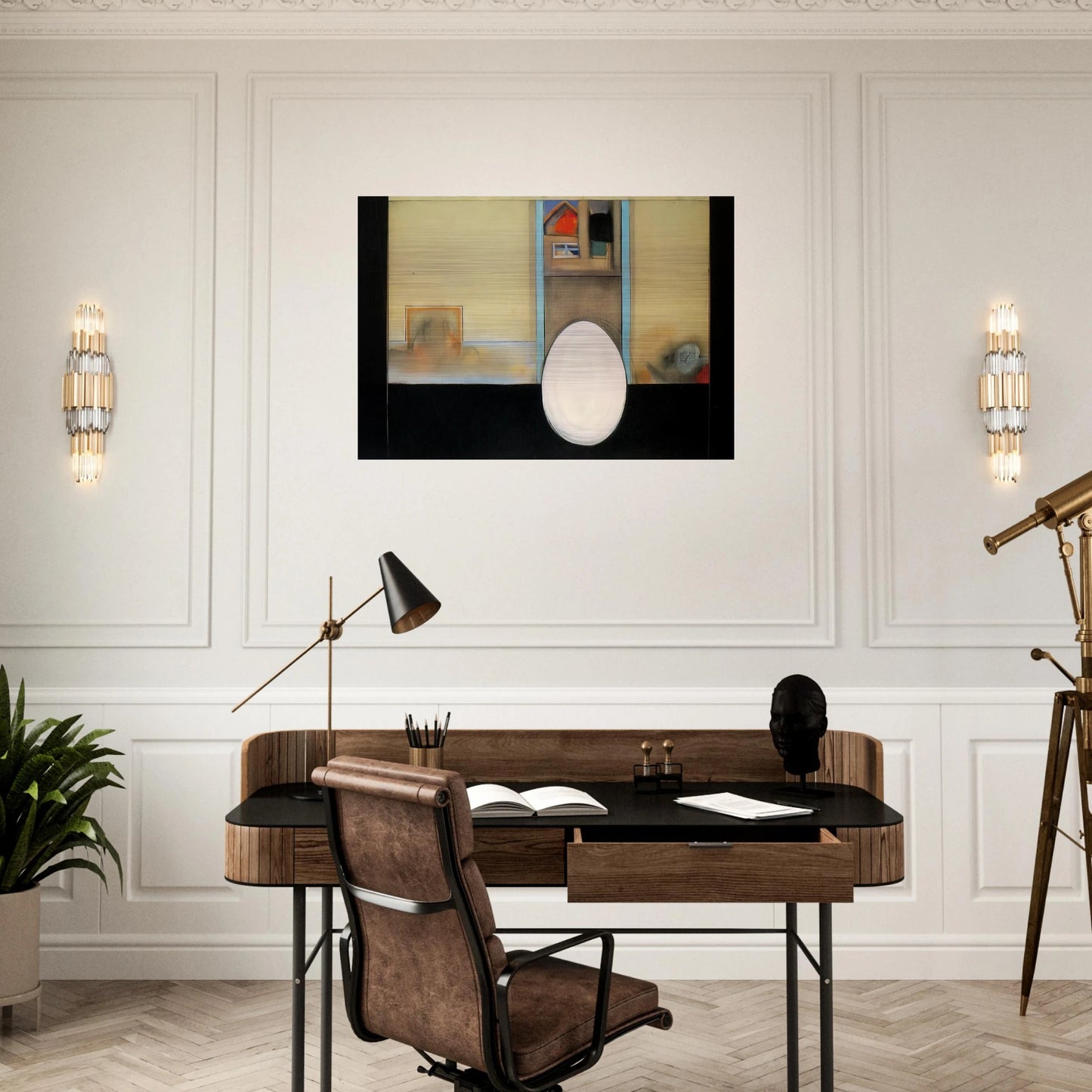 The House - Feminist Art - Miriam Schapiro Brushed Aluminum Print - 70x100 cm / 28x40 inches | Miriam Schapiro Aluminum Print | Miriam Schapiro Prints