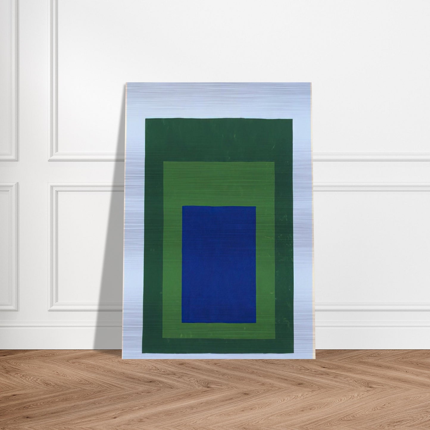 HOMAGE TO THE SQUARE BLUE GREEN 1950 - Josef Albers Brushed Aluminum Print - 70x100 cm / 28x40 inches | Josef Albers Aluminum Print | Josef Albers Prints