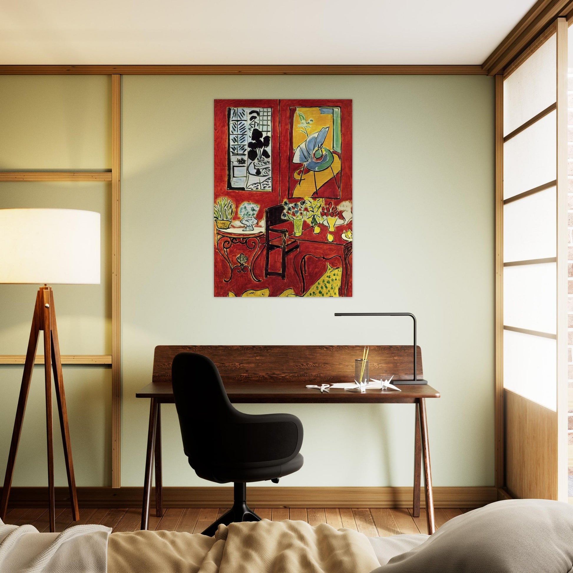 LARGE RED INTERIOR 1948 - Henri Matisse Brushed Aluminum Print - 70x100 cm / 28x40 inches | Henri Matisse Aluminum Print | Henri Matisse Prints