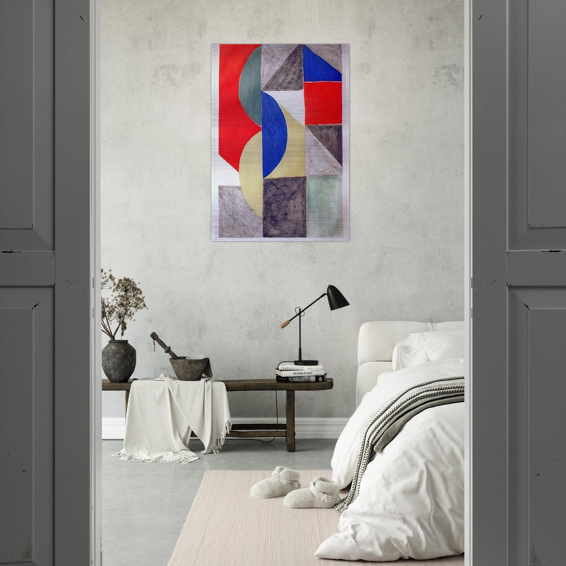 ABSTRACT COMPOSITION - Sonia Delaunay Brushed Aluminum Print - 70x100 cm / 28x40 inches | Sonia Delaunay Aluminum Print | Sonia Delaunay Prints