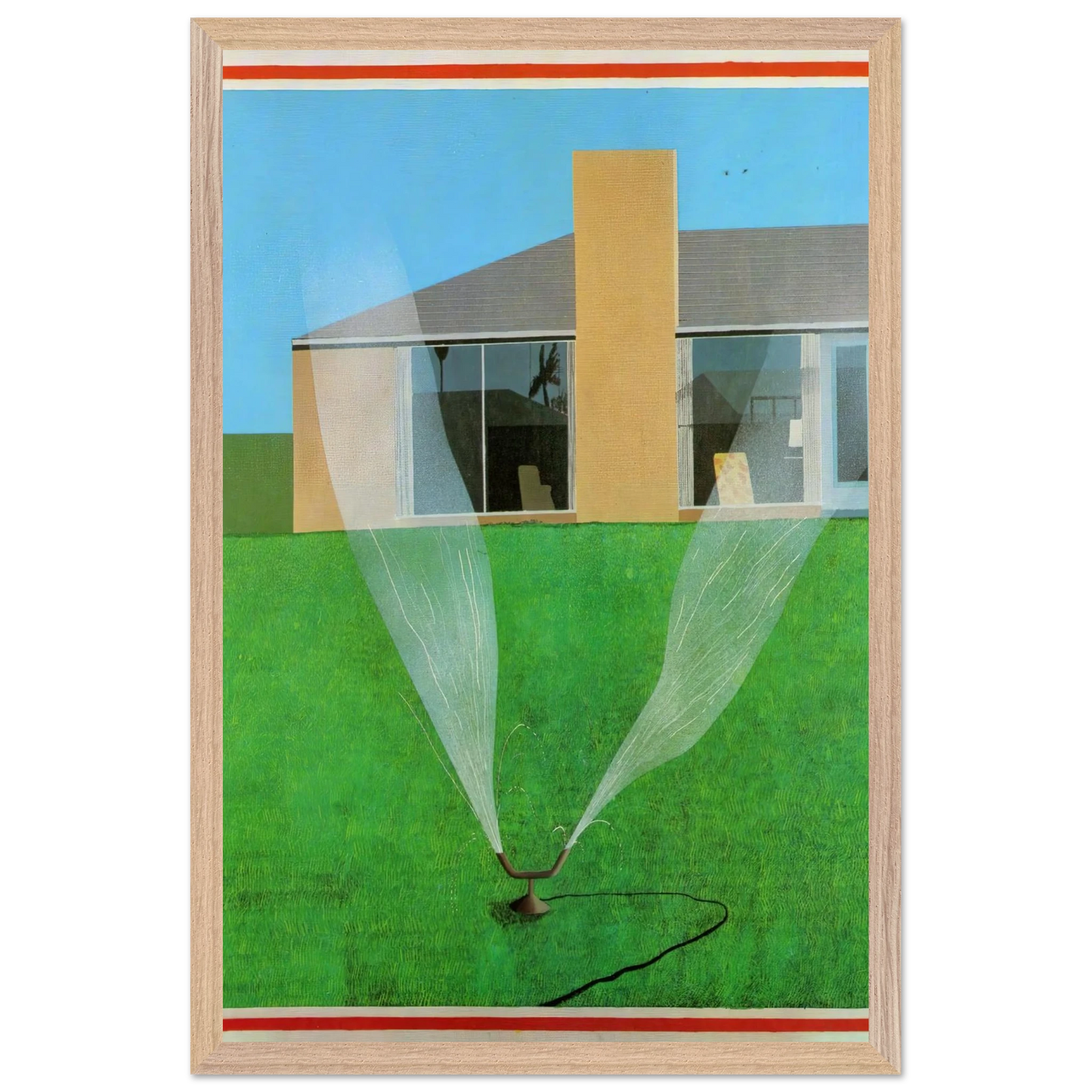 David Hockney - David Hockney Wall art - 30x40 cm / 12x16 inches - Premium Wooden Framed Poster With Fine Art Paper-canvas - White frame