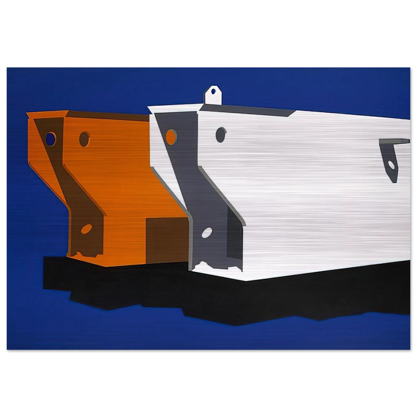 Mr. and Mrs. Moby Dick - Pop Art - Allan D Arcangelo Brushed Aluminum Print - 70x100 cm / 28x40 inches | Allan D Arcangelo Aluminum Print | Allan D Arcangelo Prints