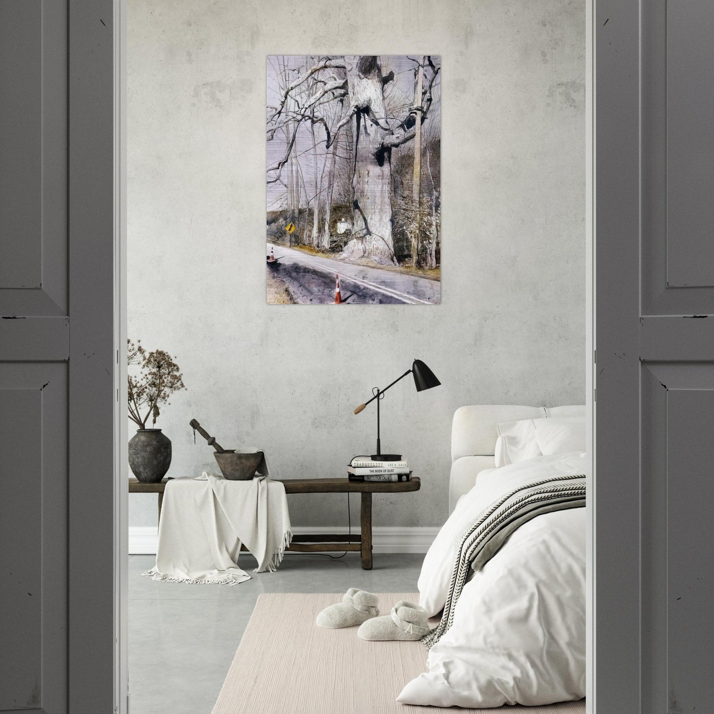 WALKING STICK - Andrew Wyeth Brushed Aluminum Print - 70x100 cm / 28x40 inches | Andrew Wyeth Aluminum Print | Andrew Wyeth Prints