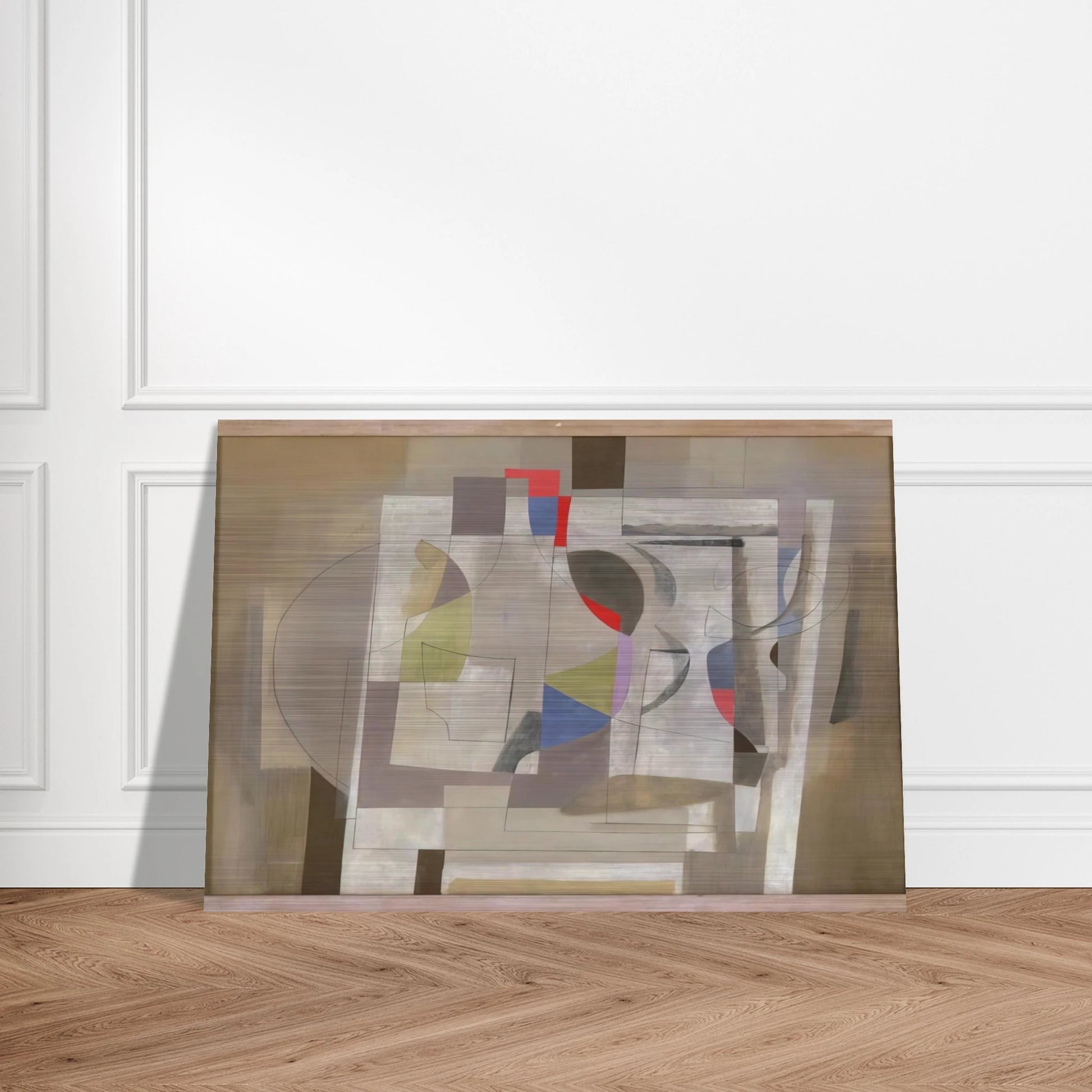 Feb 2-54 - 1954 - Ben Nicholson Brushed Aluminum Print - 70x100 cm / 28x40 inches | Ben Nicholson Aluminum Print | Ben Nicholson Prints