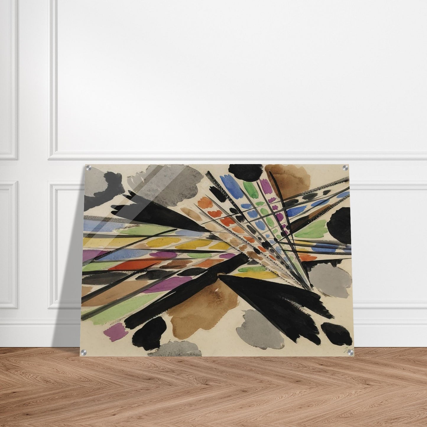 Diagonale - 1954 - Ernst Wilhelm Nay Acrylic Print - 70x100 cm / 28x40″ inches