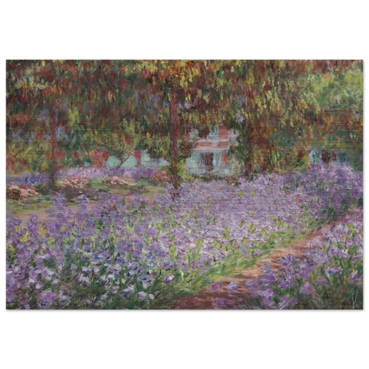 Irises in Monet's Garden - claude monet Brushed Aluminum Print - 70x100 cm / 28x40 inches | claude monet Aluminum Print | claude monet Prints