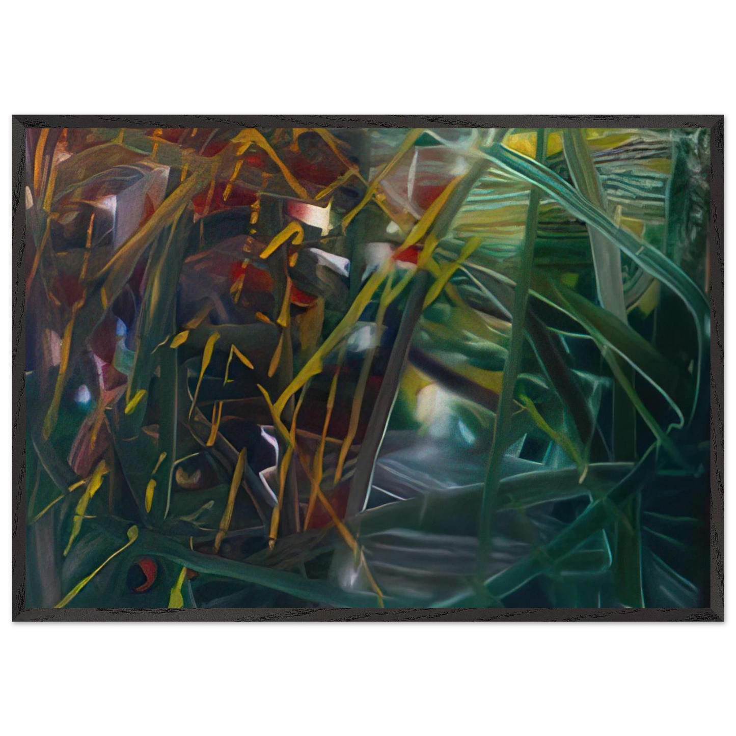 ABSTRACT PAINTING NO 439 - Gerhard Richter 70x100 cm / 28x40 inches Framed Art Print – Black Wooden Frame