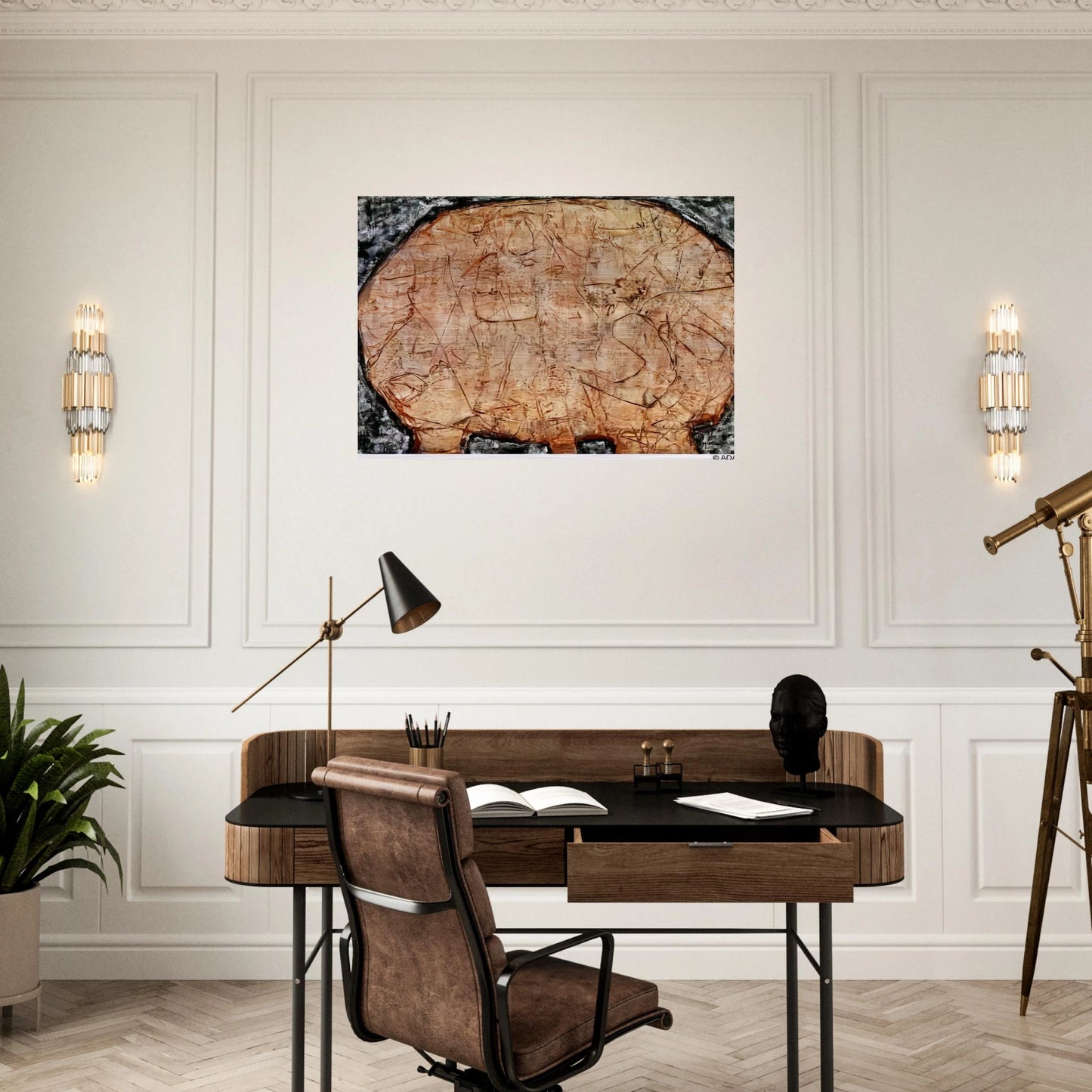 TABLE CORAIL - Jean Dubuffet Brushed Aluminum Print - 70x100 cm / 28x40 inches | Jean Dubuffet Aluminum Print | Jean Dubuffet Prints