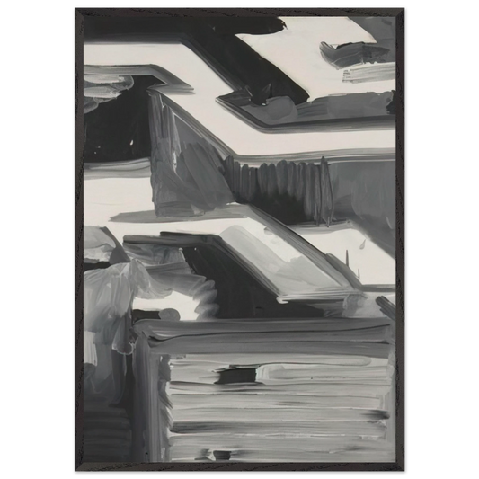 TOWNSCAPE 1968 0 - Gerhard Richter 70x100 cm / 28x40 inches Framed Art Print – Black Wooden Frame