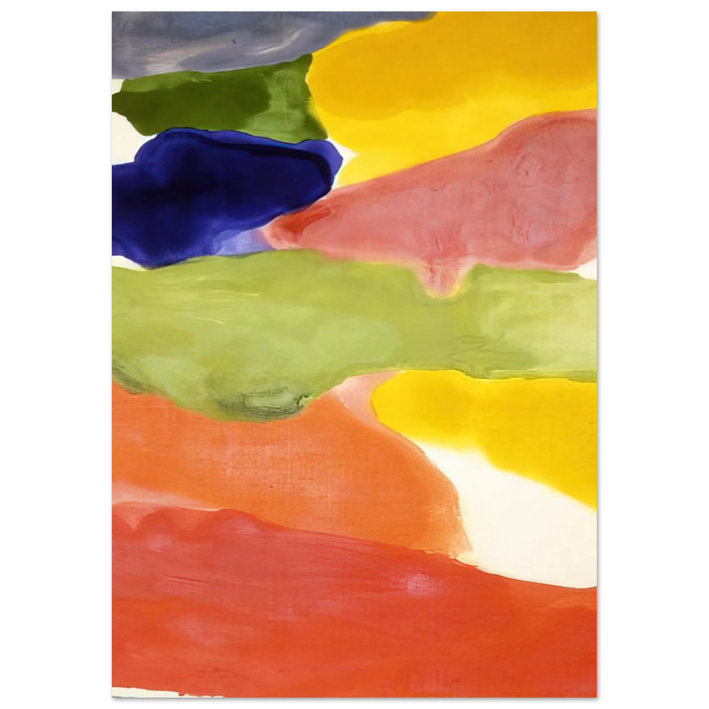 Helen Frankenthaler - Tutti-Fruitti - 1966 Wall art - A3 (29.7 x 42  cm) - Premium Wooden Framed Poster With Fine Art Paper-canvas - White frame
