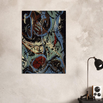 COMPOSITION WITH POURING II - Jackson Pollock Brushed Aluminum Print - 70x100 cm / 28x40 inches | Jackson Pollock Aluminum Print | Jackson Pollock Prints