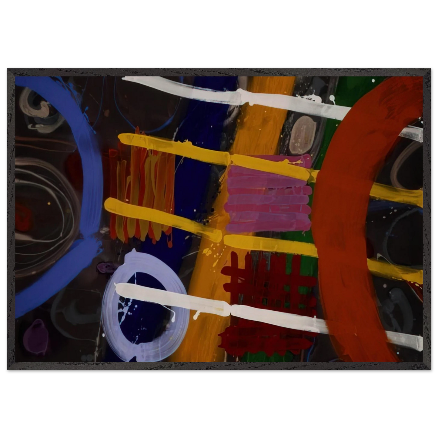 Buchanan - 1987 - Albert Irvin 70x100 cm / 28x40 inches Framed Art Print – Black Wooden Frame