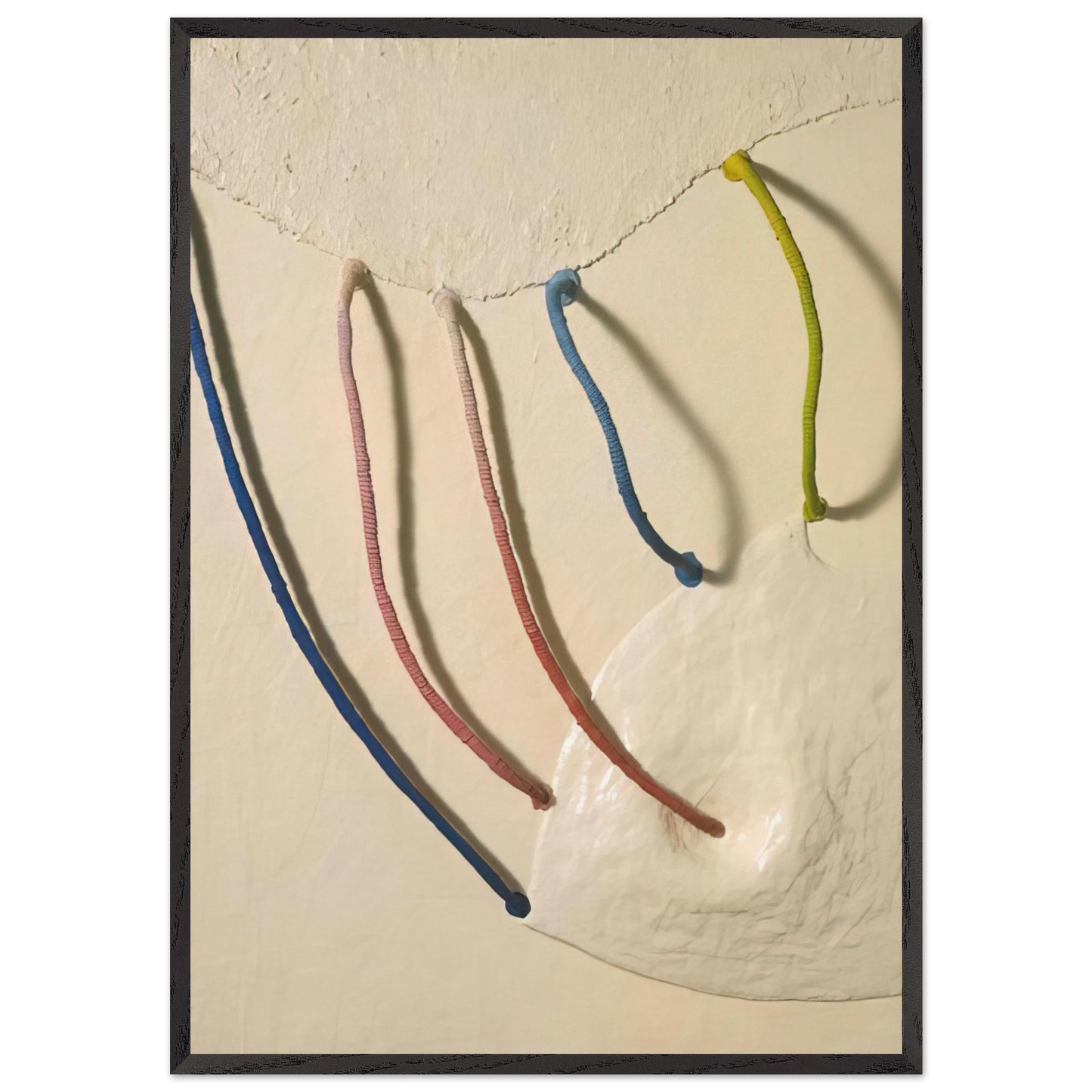 TOMORROW S APPLES 5 IN WHITE 1965 - Eva Hesse 70x100 cm / 28x40 inches Framed Art Print – Black Wooden Frame