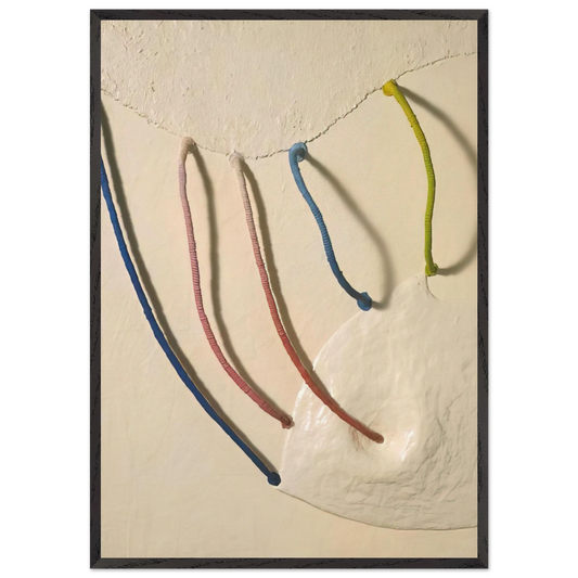 TOMORROW S APPLES 5 IN WHITE 1965 - Eva Hesse 70x100 cm / 28x40 inches Framed Art Print – Black Wooden Frame