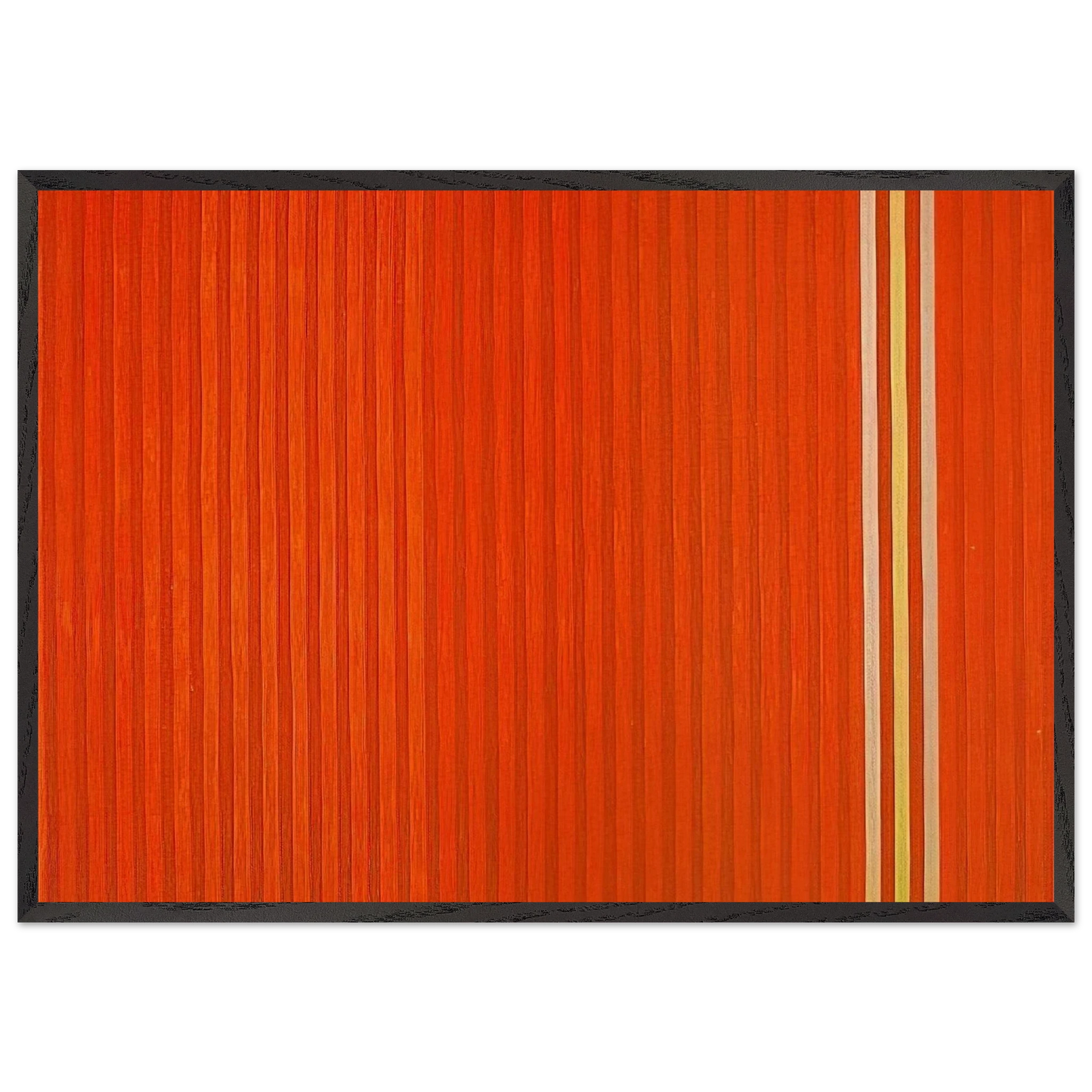 Red Devil - 1959 - Gene Davis 70x100 cm / 28x40 inches Framed Art Print – Black Wooden Frame
