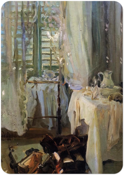 A Hotel Room By John Singer Sargent Pack of 10 Post Cards | John Singer Sargent Post Cards | A6 (10.5 x 14.8 cm) - 4.1 x 5.8 inches